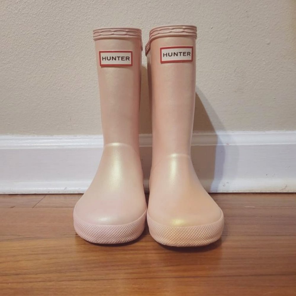 Pink Hunter Girls Rain Boots